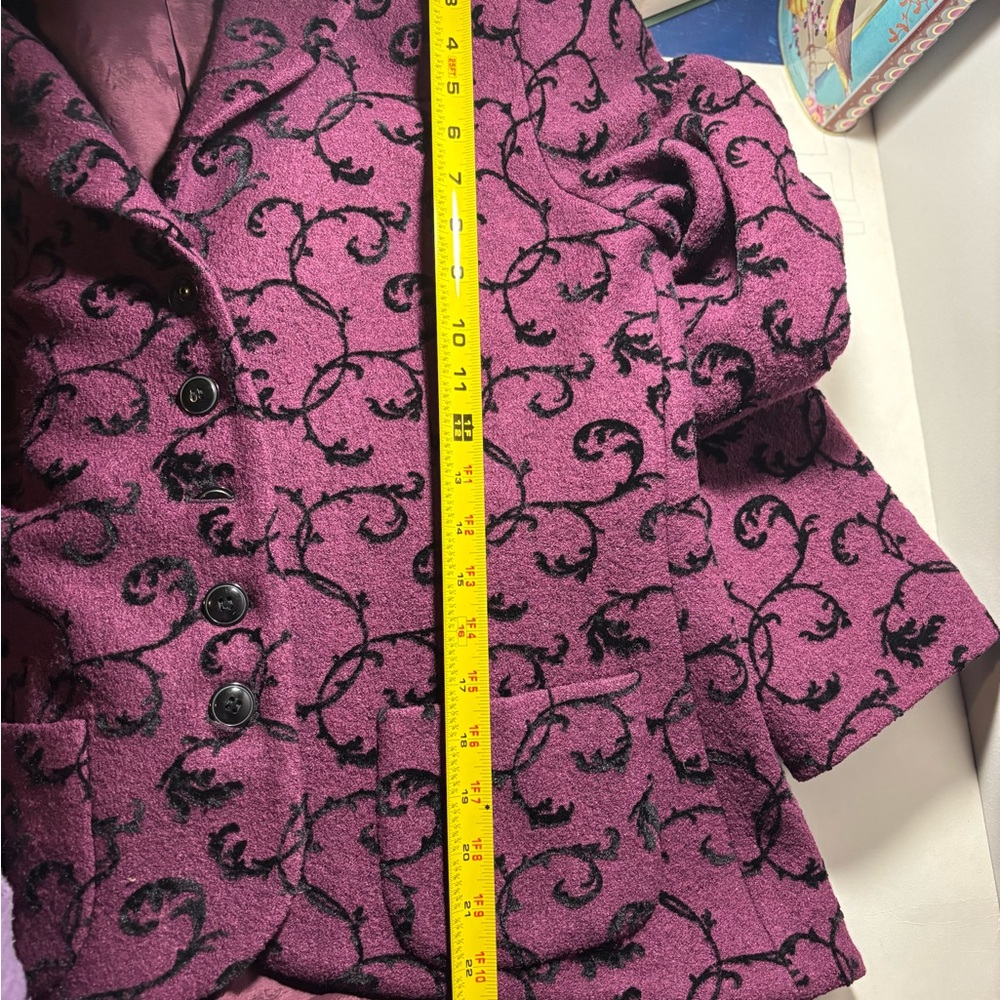 Pendleton Women’s Blazer Wool Blend Button Maroon… - image 4